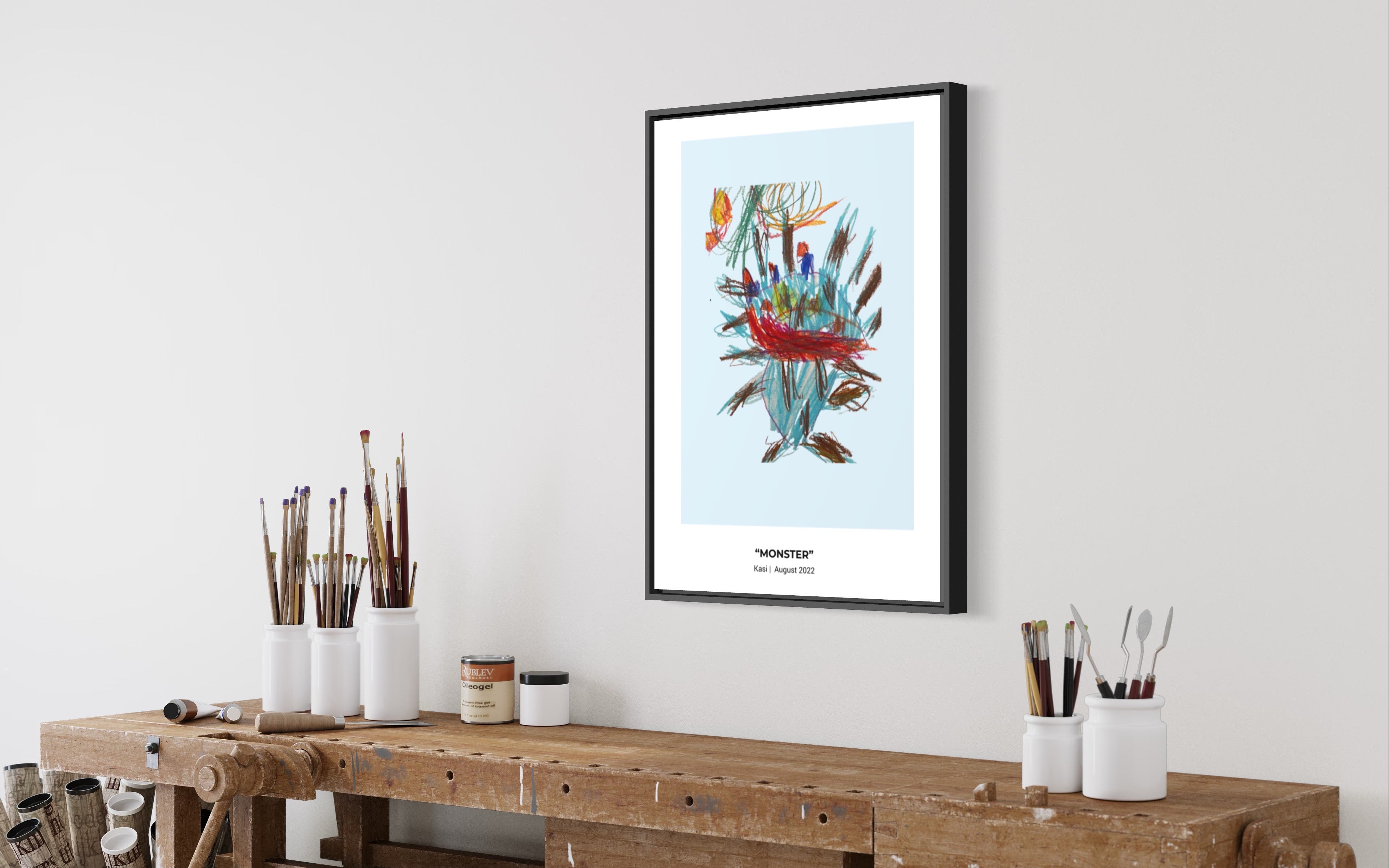 Little artist - Individuelles Poster mit Kinderzeichnung